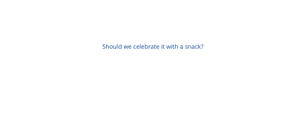 Should we celebrate it with a snack